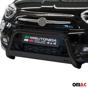 FIAT 500X Bull Bar - Omac - Steel 1Pc - Black - '16-'18